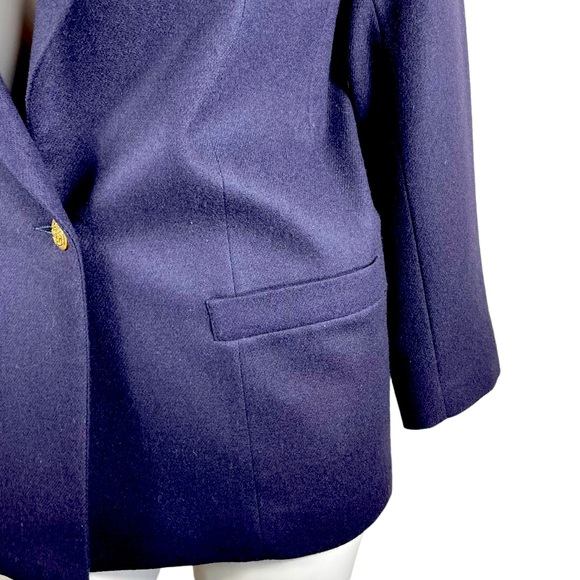 Dumas Petite Vintage Purple 100% Wool One Button Fully Lined Blazer in Size 8 - Picture 7 of 13